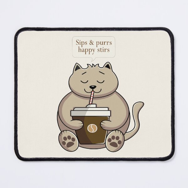 Item preview, sips & purrs happy stirs designed and sold by Cheerist .