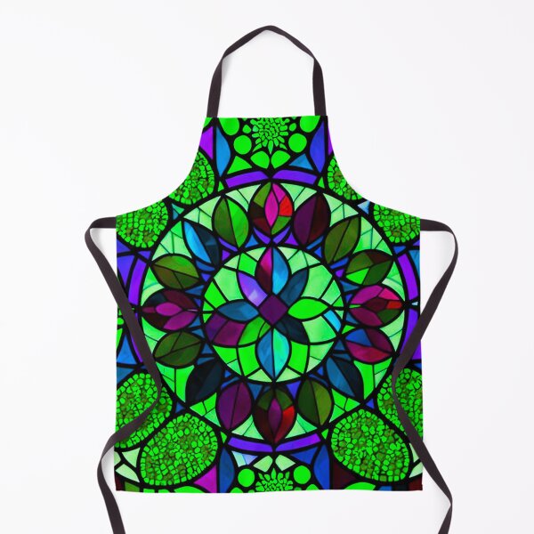 Item preview, Emerald Harmony: Green Stained Glass Pattern Design designed and sold by GrizzlyCollective.