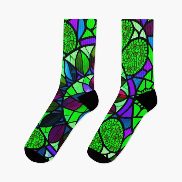 Item preview, Emerald Harmony: Green Stained Glass Pattern Design designed and sold by GrizzlyCollective.