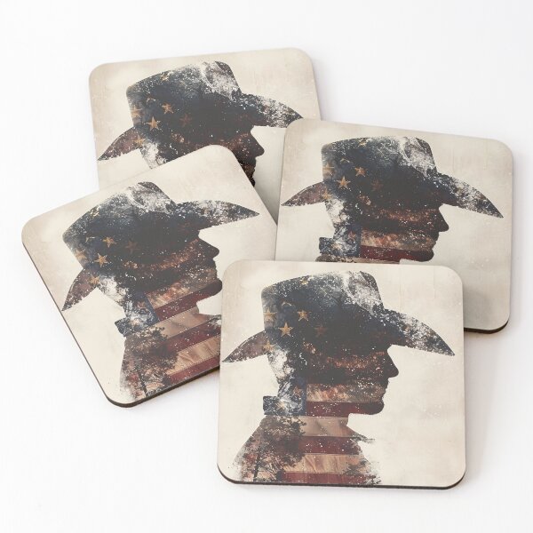 Item preview, American Flag Independence Day Themed Cowboy v2 | Wall Art, Phone case designed and sold by BuzzworthyShop.