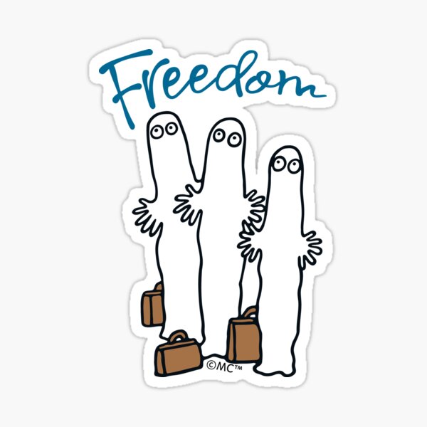 Aperçu de l'œuvre Moomin La Liberté des Hattifatteners créée et vendue par MoominStore.