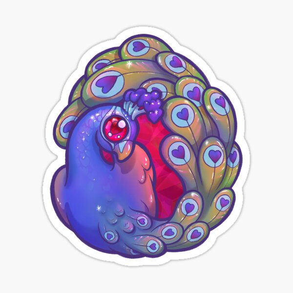 Pretty Peacock Sticker