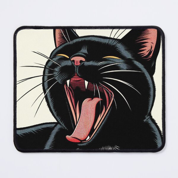 Item preview, Cat yawning designed and sold by NinjaL11.