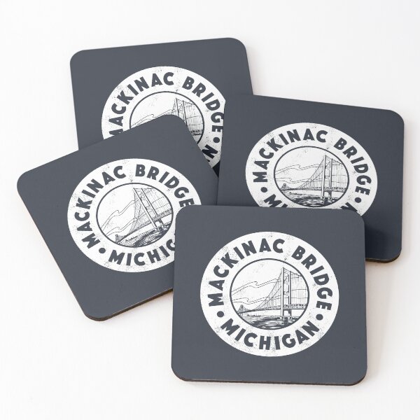 Item preview, Vintage Mackinac Bridge Circle Badge designed and sold by deadmansupplyco.