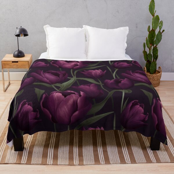 Item preview, Purple Tulips - dark florals designed and sold by PeachyLitchi.