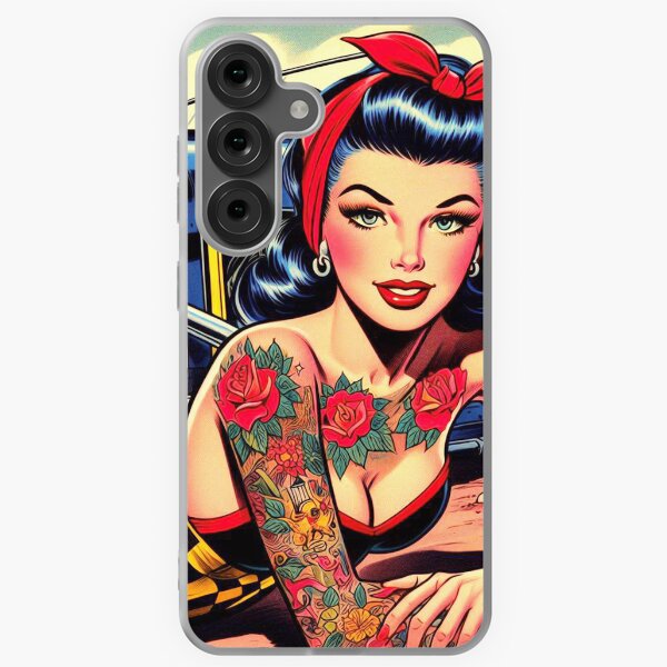 Item preview, Retro Hot Rod Racing Girl designed and sold by PulpVintage.