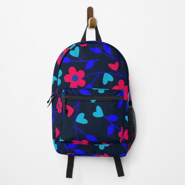 Item preview, Red Blue Floral Pattern designed and sold by Bunmigraphics .