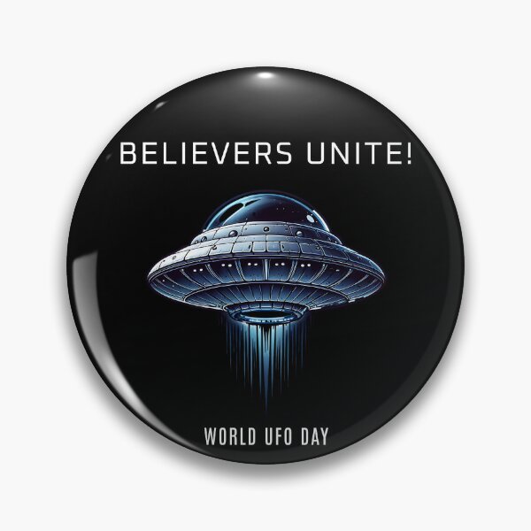 Item preview, Believers unite - World UFO Day designed and sold by Pflugart.