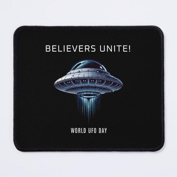 Item preview, Believers unite - World UFO Day designed and sold by Pflugart.