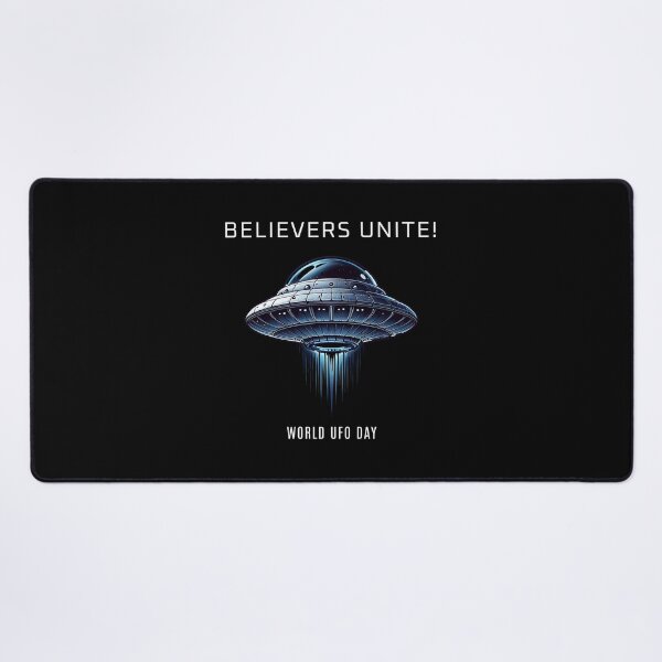 Item preview, Believers unite - World UFO Day designed and sold by Pflugart.