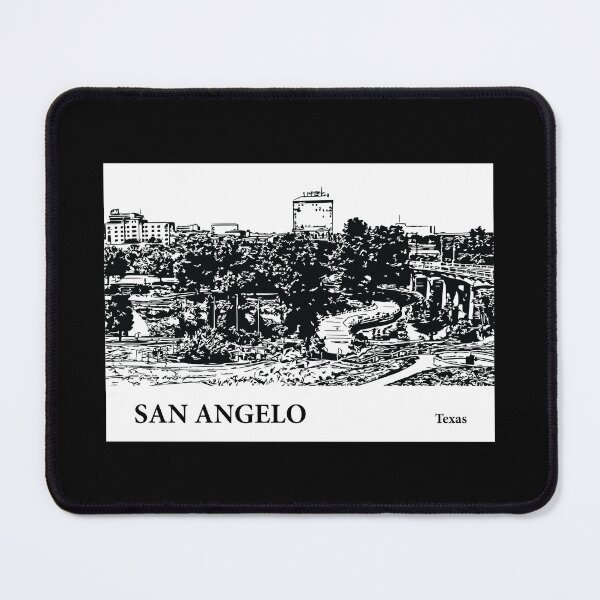 Aperçu de l'œuvre San Angelo Texas créée et vendue par Lakeric Cityscapes.