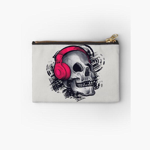 Item preview, A skull wearing red headphones designed and sold by Rômulo Queiroz.