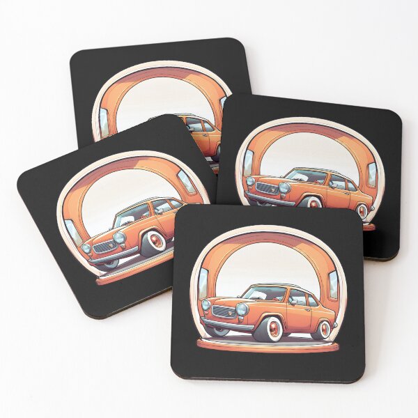 Item preview, Retro Orange Car | Classic Vintage Style | Funny Automotive Art designed and sold by Epic--Art.