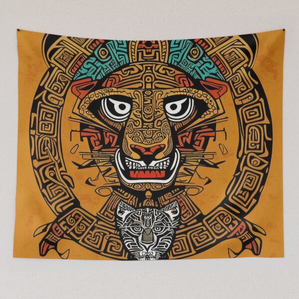 Item preview, Abstract , Aztec , Maya , Mexica , Jaguar , Copper , Gold , Orange , Warrior , Painting , Poster , anime posters , anime stickers , iPhone Case , Wall Art designed and sold by fineartstyles4u.