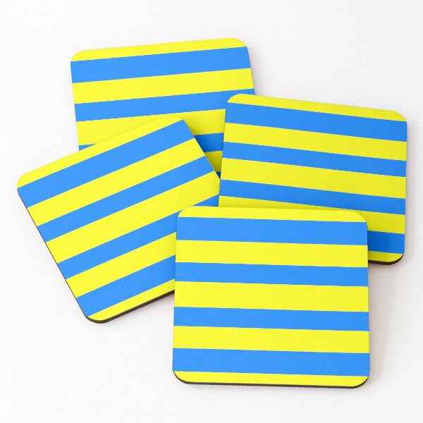 Item preview, Yellow and Blue solid stripes designed and sold by Michael Stewart.