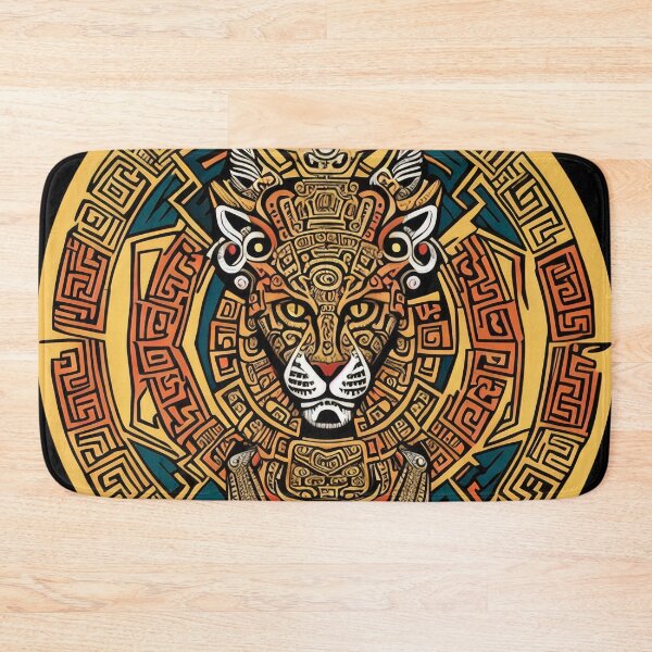 Item preview, Abstract , Aztec , Maya , Mexica , Jaguar , Copper , Yellow , Orange , Warrior , Painting , Poster , anime posters , anime stickers , iPhone Case , Wall Art designed and sold by fineartstyles4u.