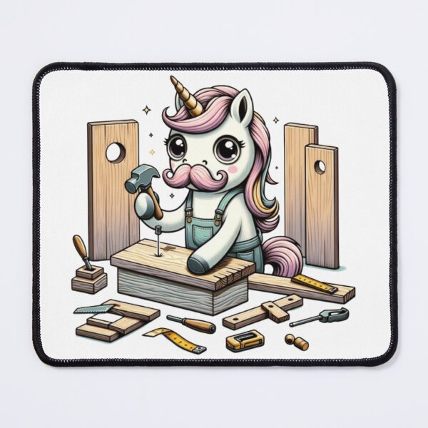 Item preview, Cute Unicorn carpenter designed and sold by UrbanEkko.