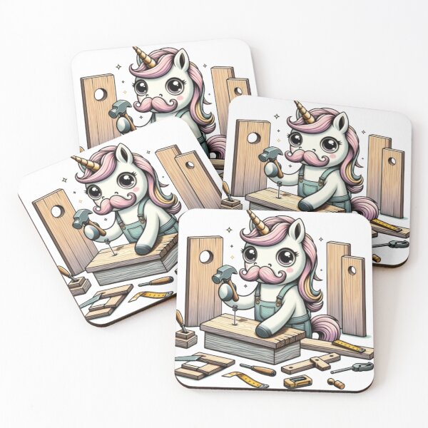 Item preview, Cute Unicorn carpenter designed and sold by UrbanEkko.