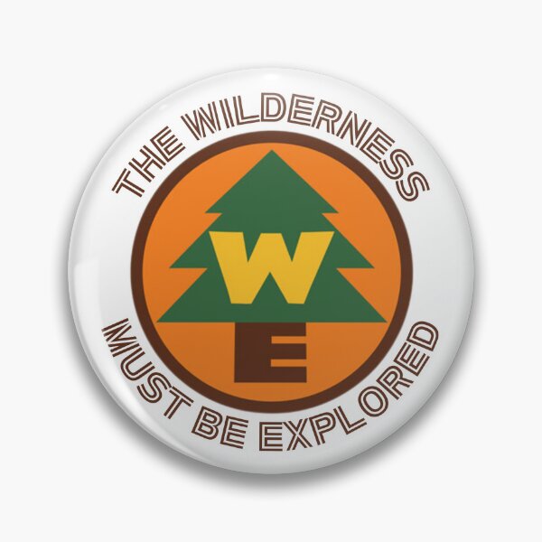 Item preview, The Wilderness Must Be Explored! Tree Badge designed and sold by YonderAndBeyond.