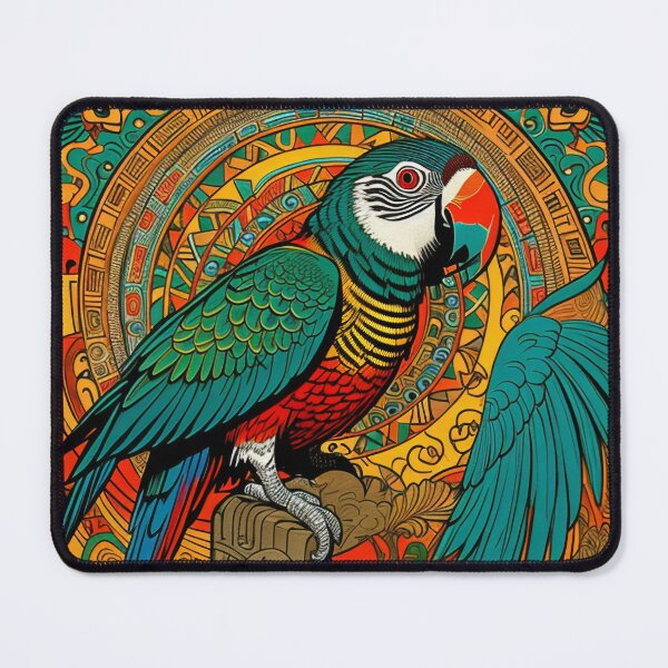 Item preview, Parrot, Abstract , Aztec , Maya , Jaguar , Copper , Yellow , Orange , Warrior , Painting , Poster , anime posters , anime stickers , iPhone Case , Wall Art designed and sold by fineartstyles4u.
