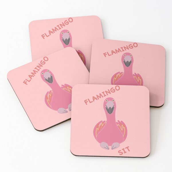 Item preview, Flamingo Sit, cute flamingo sitting designed and sold by Catphonesoup.