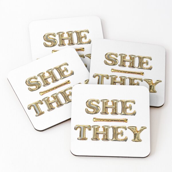 Item preview, She / They pronouns designed and sold by etc.studio.