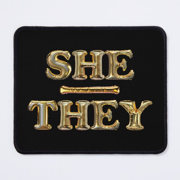 Item preview, She / They pronouns designed and sold by etc.studio.