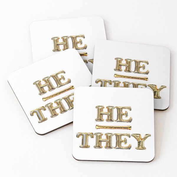 Item preview, He / They pronouns designed and sold by etc.studio.