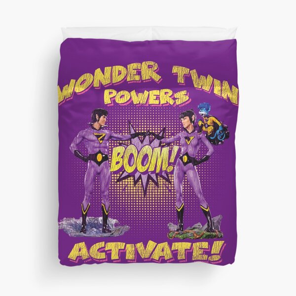 Vista previa del artículo con la obra «Wonder Twins desgastados», diseñado y vendido por Alema Art.