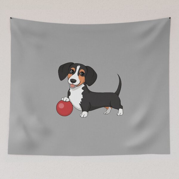 Item preview, Tri-Colored Drever Playing With A Ball designed and sold by MGRcompany.