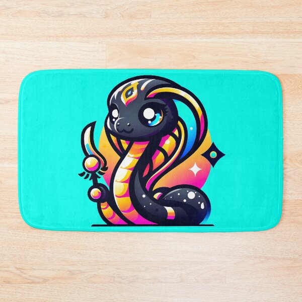 Item preview, Cute cartoon cobra with scepter - color illustration designed and sold by AD-Digital-Art.