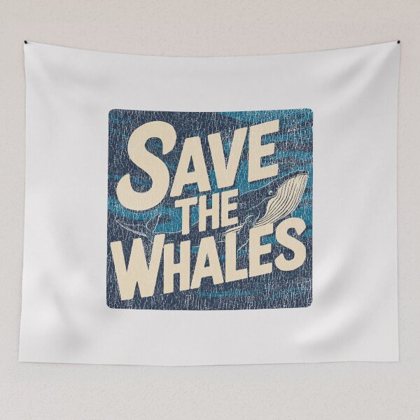 Item preview, Save the whales retro style. designed and sold by paulo silveira.