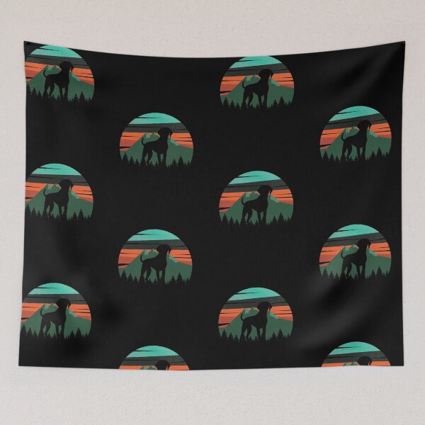 Item preview, Retro Green Mountains Sky German Shorthaired Pointer Gift designed and sold by Guarddogdrive.
