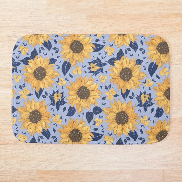 Item preview, Pintura colorida botánica acuarela de girasol, patrón sin costuras designed and sold by dmr studio.