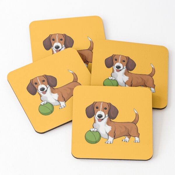 Item preview, Light Brown And White Drever Playing With A Ball designed and sold by MGRcompany.