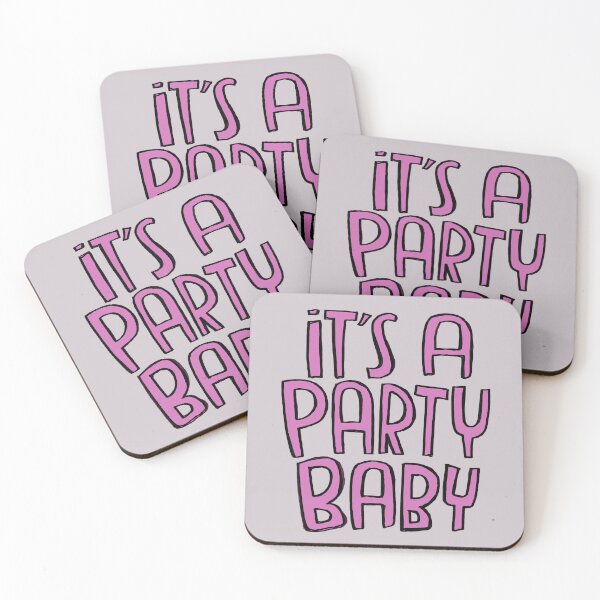 Item preview, party baby, pink designed and sold by badlydrawnbabe.