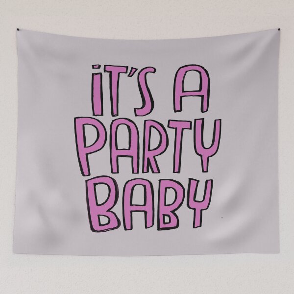 Item preview, bebé de fiesta, rosa designed and sold by badlydrawnbabe.