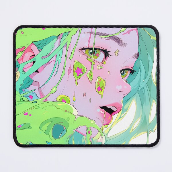 Item preview, Surreal Green Pastel Slime Anime Girl designed and sold by bubblegoth.