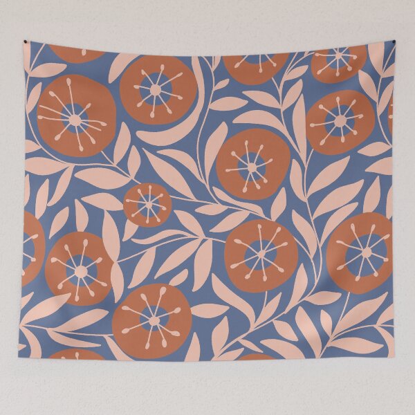 Item preview, Mid Century Marigold Florals designed and sold by aneladesigns.