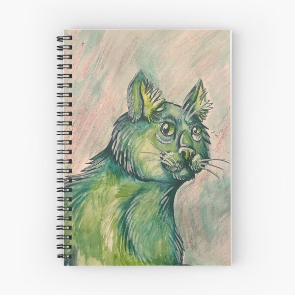 Item preview, Wise cat in green designed and sold by Camix-GirARTS.