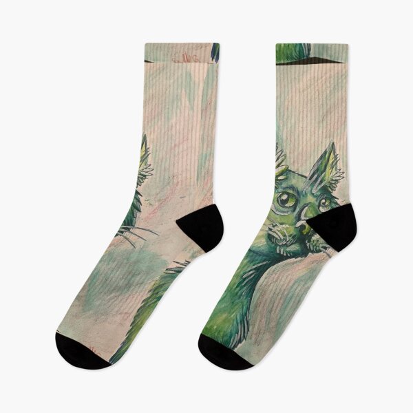Item preview, Gato sabio en verde designed and sold by Camix-GirARTS.