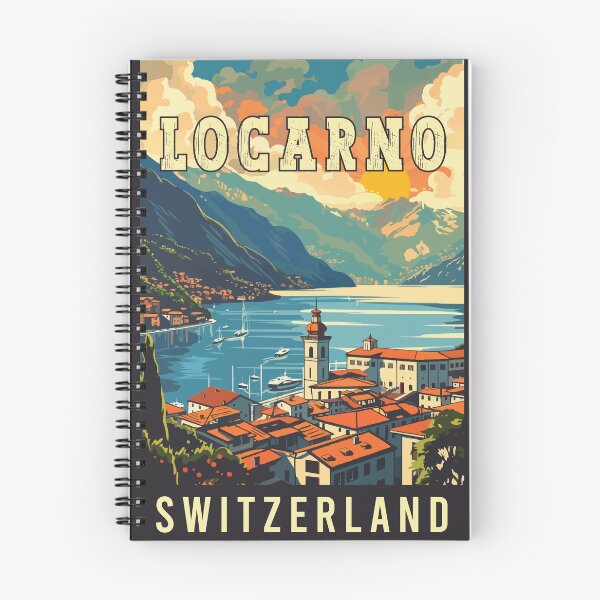Item preview, Tranquility in Locarno - Switzerland Vintage Travel Art designed and sold by turtlestart.