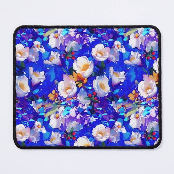 Item preview, White Flowers on Cobalt Blue designed and sold by Dana Roper.