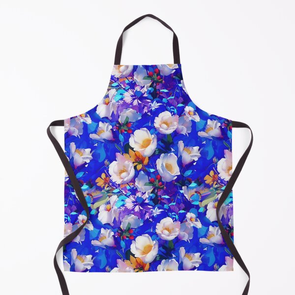 Item preview, White Flowers on Cobalt Blue designed and sold by Dana Roper.