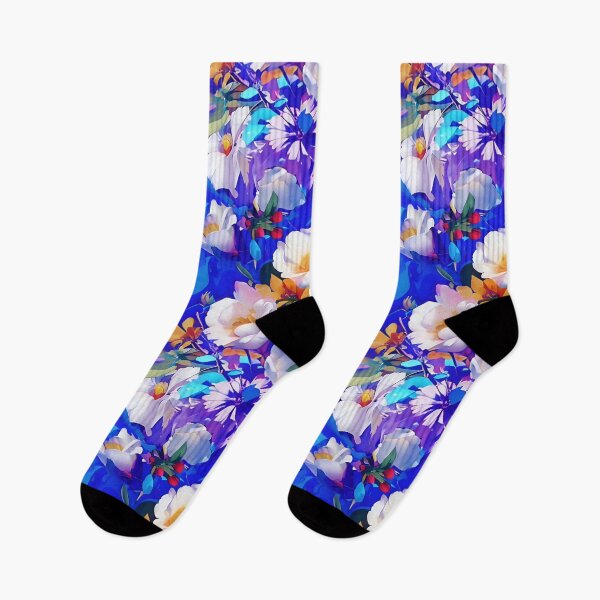 Item preview, White Flowers on Cobalt Blue designed and sold by Dana Roper.
