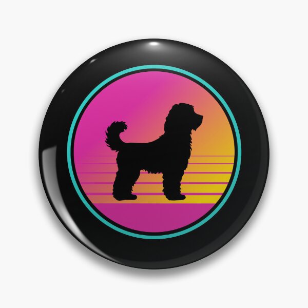 Item preview, Retro Summer Beach 80s Goldendoodle Groodle Gift  designed and sold by Guarddogdrive.