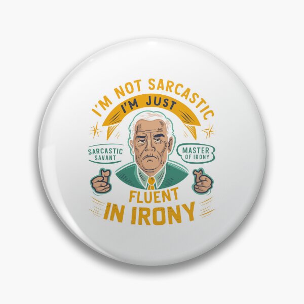Item preview, Fluent in Irony - Witty Sarcastic Dad Father's Day Design designed and sold by HahaHandlesHub.