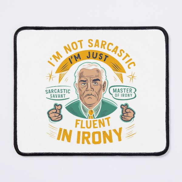 Item preview, Fluent in Irony - Witty Sarcastic Dad Father's Day Design designed and sold by HahaHandlesHub.