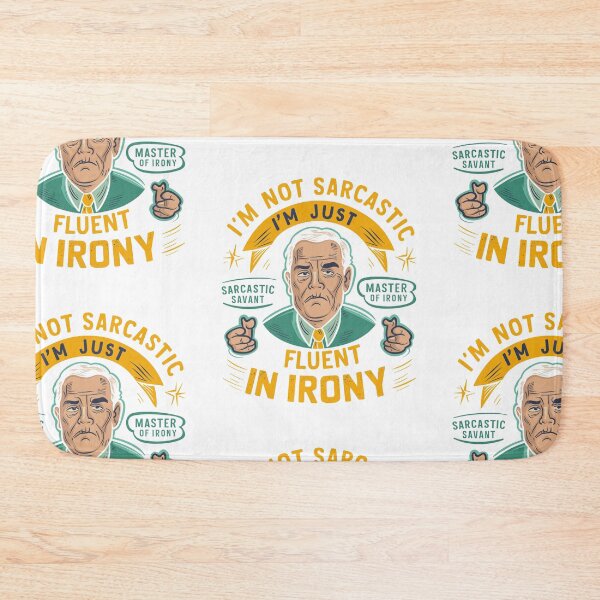 Item preview, Fluent in Irony - Witty Sarcastic Dad Father's Day Design designed and sold by HahaHandlesHub.