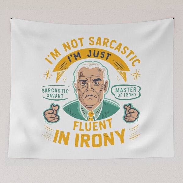 Item preview, Fluent in Irony - Witty Sarcastic Dad Father's Day Design designed and sold by HahaHandlesHub.